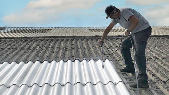 Roof covered with solar lacquer