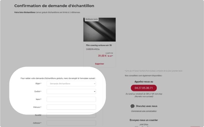 Etape 5 : demande echantillons variance auto