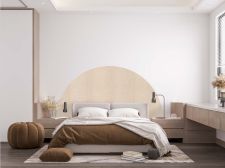 Adhésif croco beige clair nacré Demi-rond