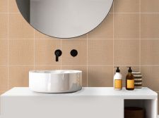 Pellicola adesiva pelle boa beige perla Piastrelle da rivestimento