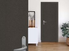 Vinyl imitation cuir mat marron Porte