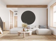 Vinyl imitation cuir mat marron Rond