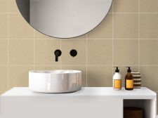 Adhésif imitation cuir mat beige Carrelage mural
