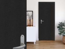 Klebeschicht schwarzes Leder Tür Klebeschicht schwarzes Leder Tür