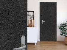 Black and silver leather-effect decorative adhesive Door