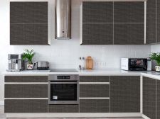 Adhésif décoratif cuir écailles argentées Façade de cuisine Adhésif décoratif cuir écailles argentées Façade de cuisine