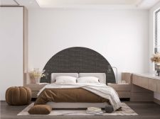 Adhésif décoratif cuir écailles argentées Demi-rond