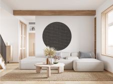 Adhésif décoratif cuir écailles argentées Rond