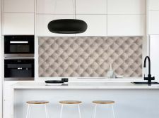 Adhésif pour meuble tissu matelassé beige Crédence