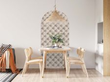 Adhesive for furniture with beige quilted fabric Arche