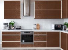 Diseño marrón oscuro tejido adhesivo Frentes de cocina