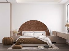 Adesivo in tessuto di design marrone scuro Mezzo giro
