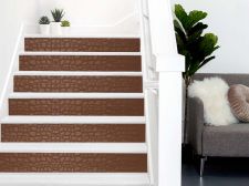 Adhésif tissu design marron foncé Contremarche