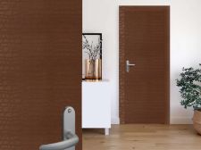 Tejido adhesivo de diseño marrón oscuro Puerta
