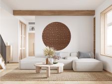 Stoffkleber Design dunkelbraun Rund Stoffkleber Design dunkelbraun Rund