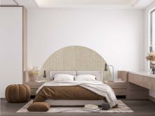Decorative coating imitation beige fabric Half round