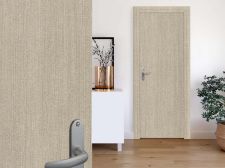 Revêtement décoratif imitation tissu beige Porte Revêtement décoratif imitation tissu beige Porte