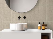 Revêtement décoratif imitation tissu beige Carrelage mural