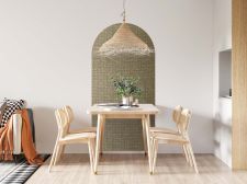 Retro-Dekorative Verkleidung Silber und Gold Arche Retro-Dekorative Verkleidung Silber und Gold Arche