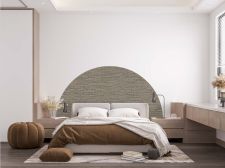 Vinilo tejido decorativo beige y mokka Half-round Vinilo tejido decorativo beige y mokka Half-round