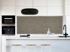 Revêtement décoratif tissu beige et mokka Crédence