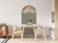 Revêtement décoratif tissu beige et mokka Arche