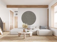 Adhesive imitation fabric brushed dark gray Round