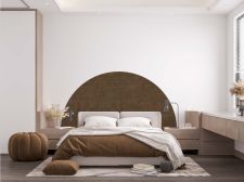 Revêtement décoratif tissu marron brossé Demi-rond