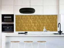 Dekorative Verkleidung mit altgoldenem Stoffeffekt Kredenz