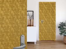 Antique gold fabric-effect decorative covering Door