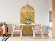 Antique gold fabric-effect decorative covering Arche
