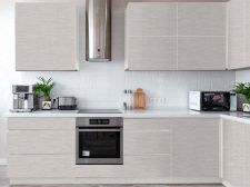 Tessuto adesivo a rete fine grigio chiaro Fronte cucina Tessuto adesivo a rete fine grigio chiaro Fronte cucina