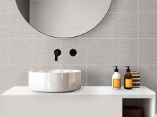 Adhesive imitation fabric fine mesh light gray Wall tile