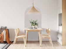 Adhesive imitation fabric fine mesh light grey Arche