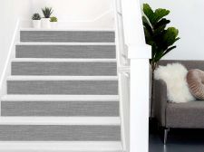 Adhésif décoratif imitation tissu chevron noir et blanc Contremarche