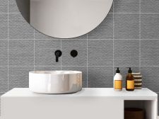 Adhesive decorative fabric imitation chevron black and white Wall tile