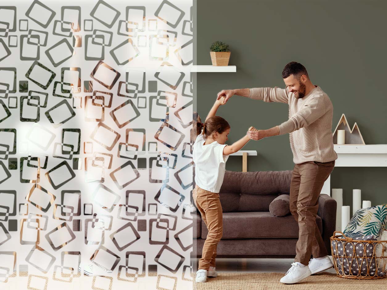 Film décoratif à dessins de rectangles - Luminis Films Film décoratif à dessins de rectangles - Luminis Films