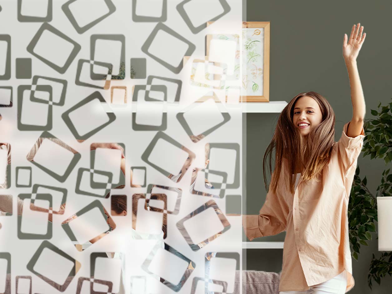  Film décoratif à dessins de rectangles - Luminis Films