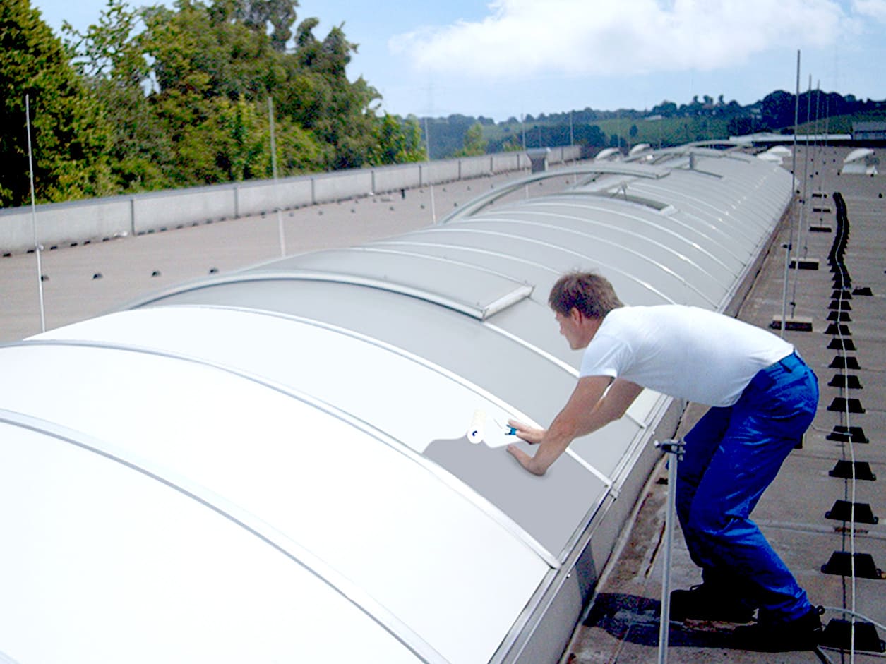 Listo para instalar laca solar blanca mate