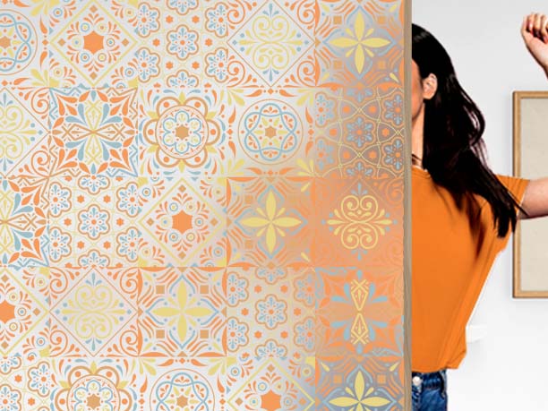 Barcelona check pattern customizable decorative film - Luminis Films  Barcelona check pattern customizable decorative film - Luminis Films
