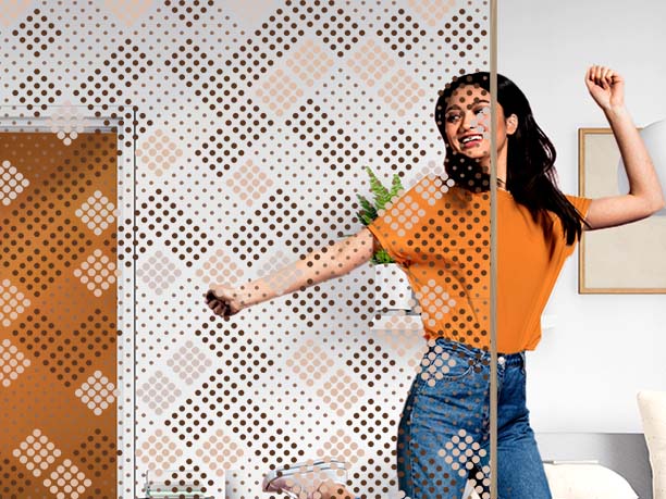 Customizable decorative film with Construction block motif - Luminis Films  Customizable decorative film with Construction block motif - Luminis Films