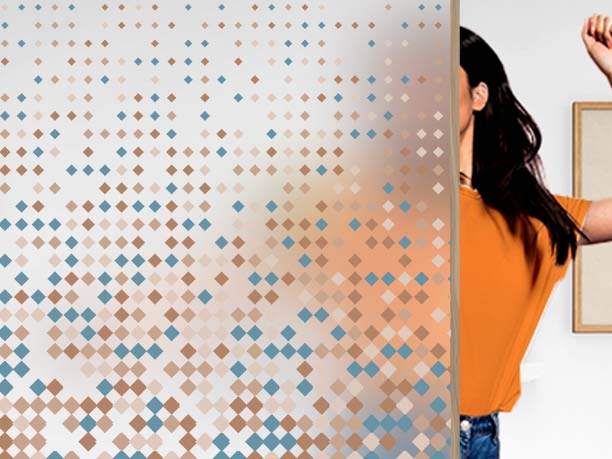  Decorative film with customisable diamond pattern Growup. Luminis Films