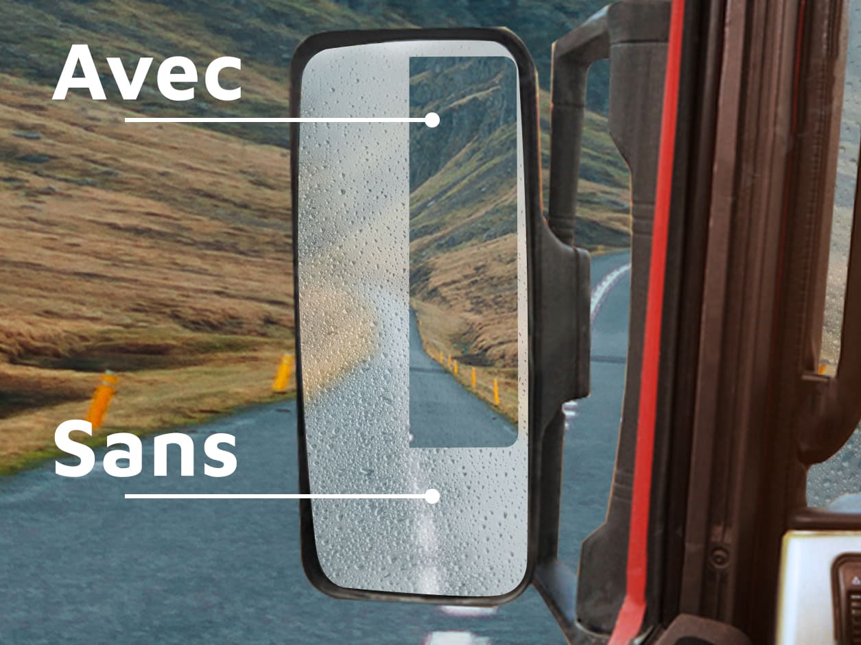 Truck mirror anti-fog film (pack 2) - Luminis Films  Truck mirror anti-fog film (pack 2) - Luminis Films