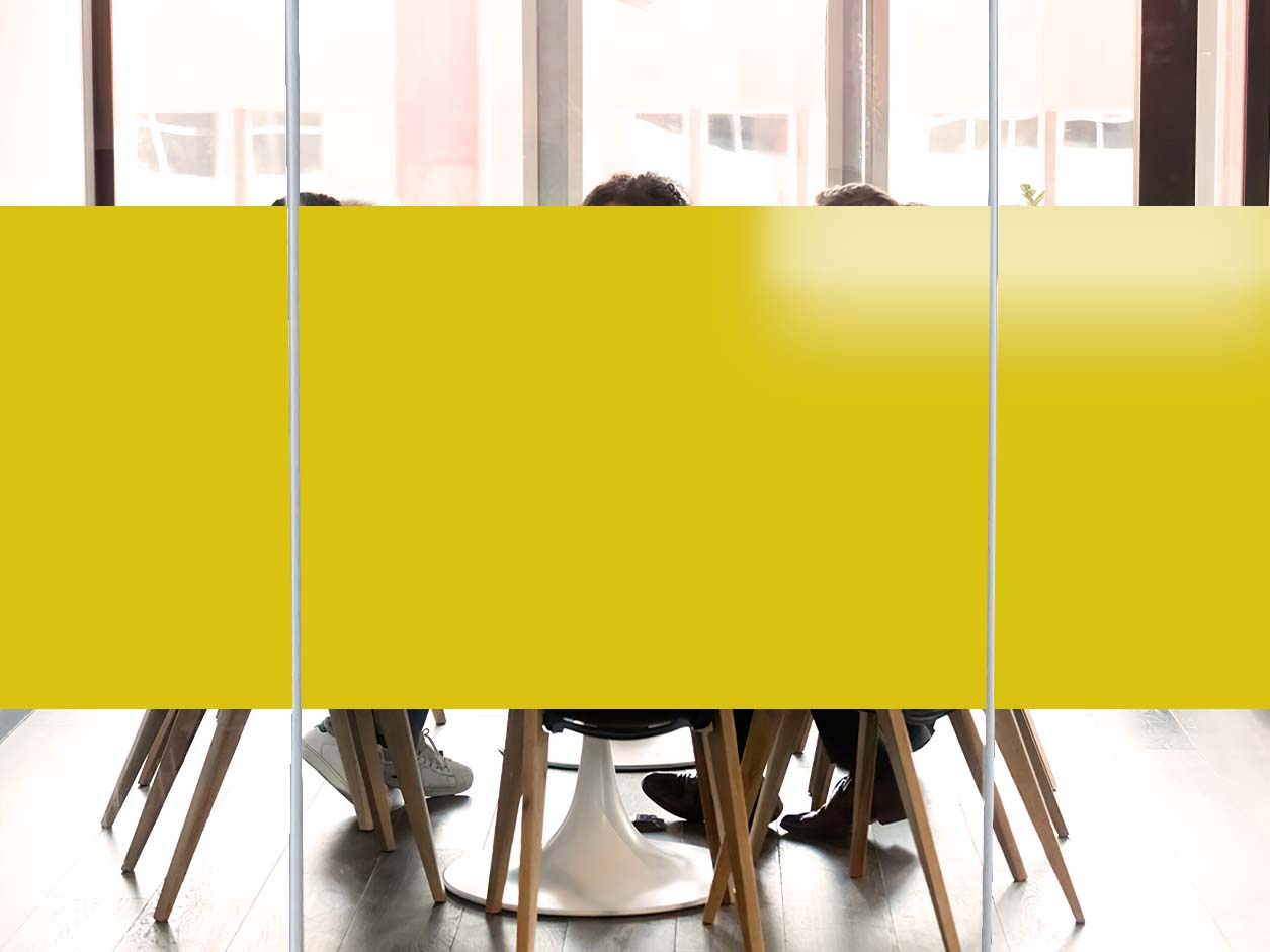 Film vitrage opacifiant jaune clair - Luminis Films