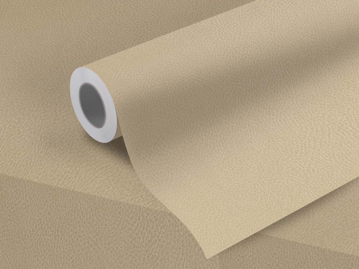 Cuir beige mat pastille couleur