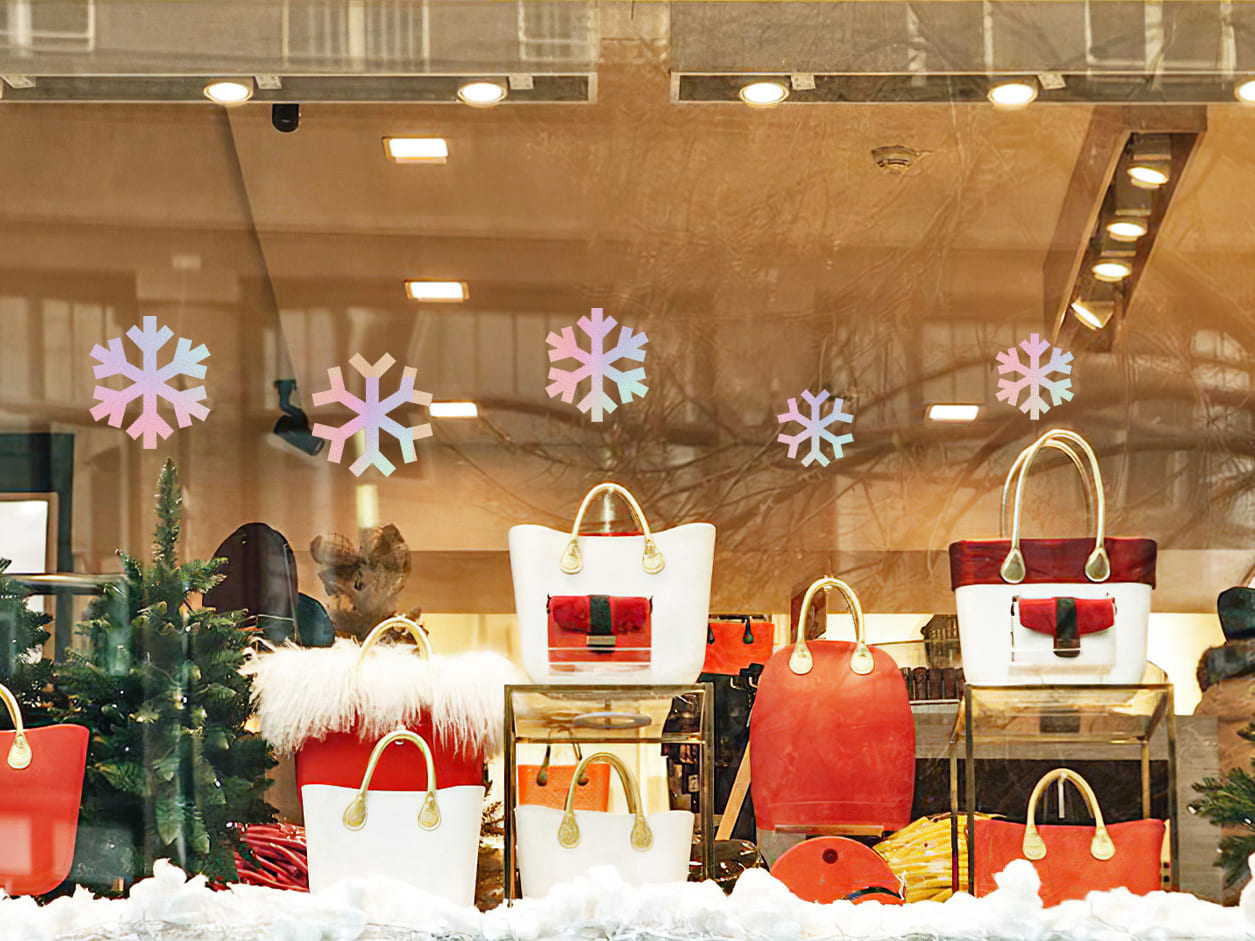 Stickers flocons de neige dichroïque pour vitre - Luminis Films Stickers flocons de neige dichroïque pour vitre - Luminis Films