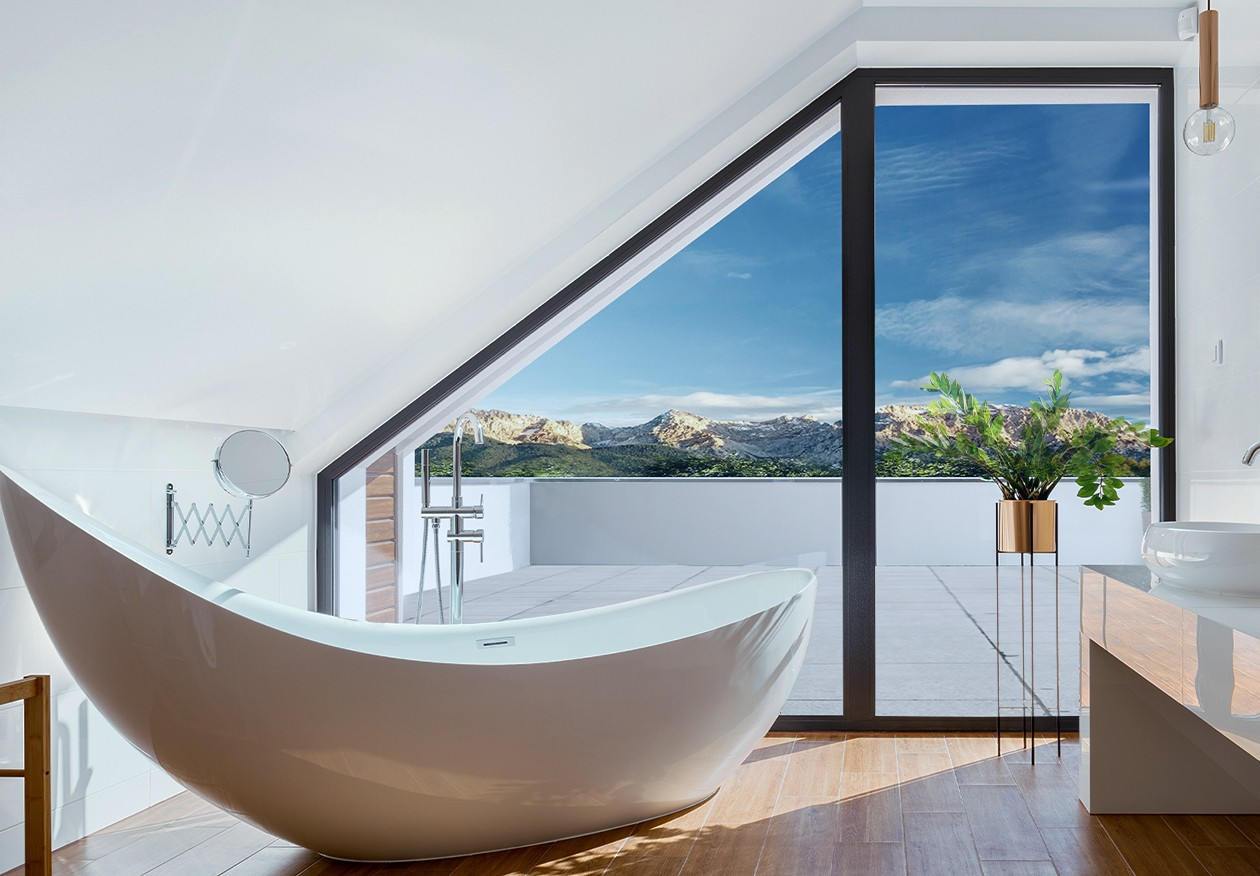 - Luminis Films - Individual film for one-way mirror glass, silver colour, exterior view