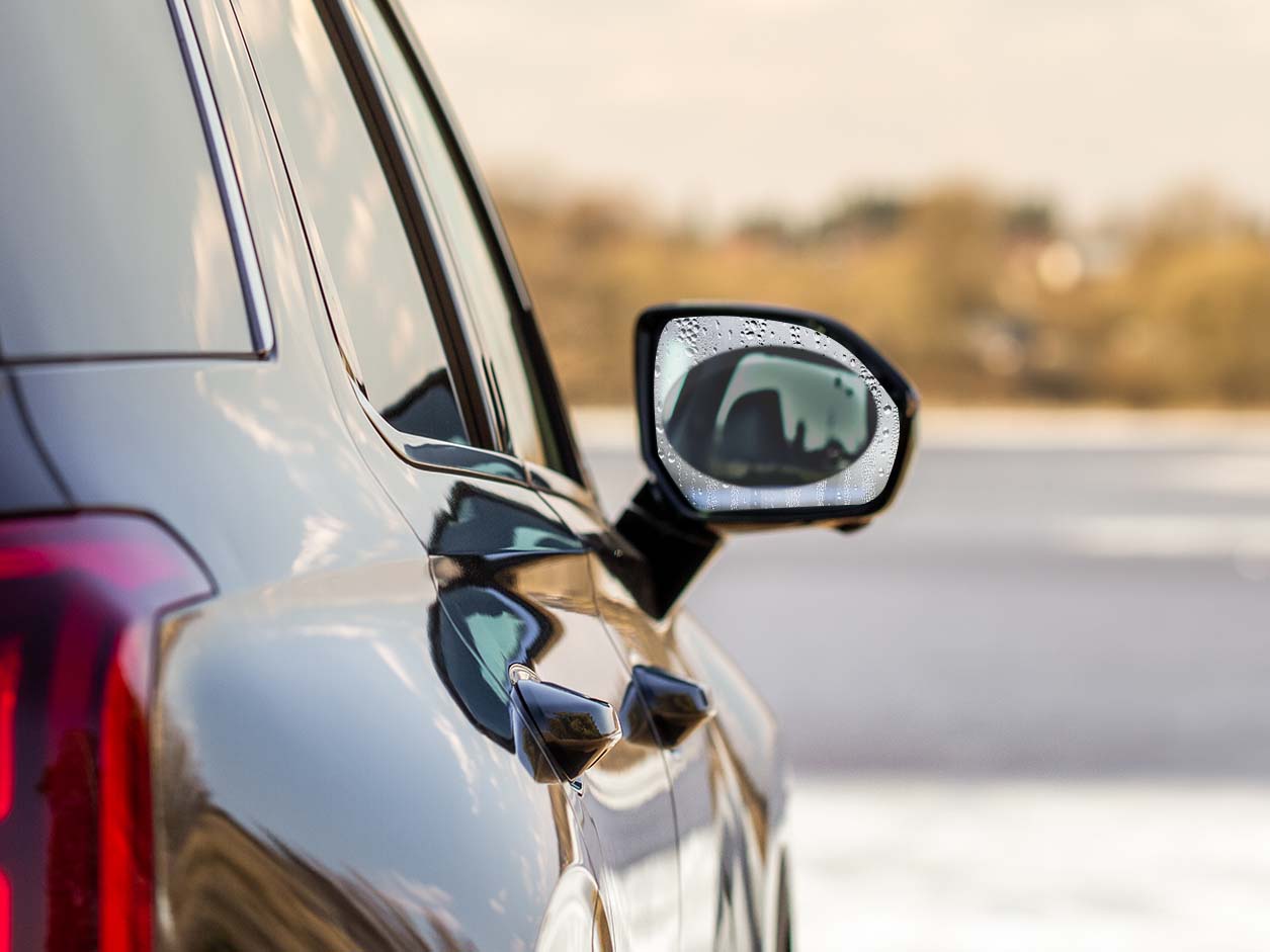 Car mirror anti-fog film (pack 4) - Luminis Films  Car mirror anti-fog film (pack 4) - Luminis Films