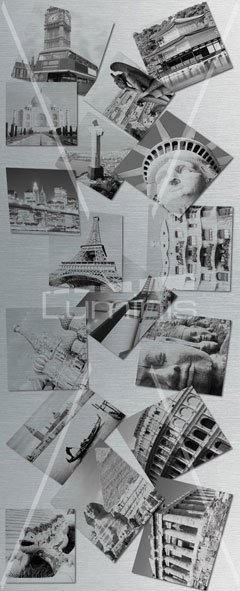 Film sticker stainless steel background CITIES. Luminis Films