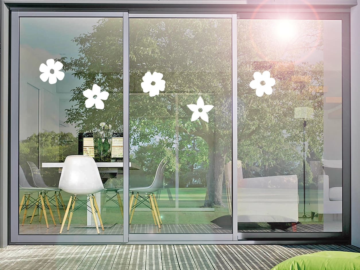 Autocollant Anti-collision Autocollants Fenêtre Anti-Collision Oiseaux - PVC Statique | Amovible & Sans Colle | Déco & Protection Animaux Déco Fenêtre Amovible